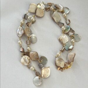 Elegant Pearl and Shell Necklace